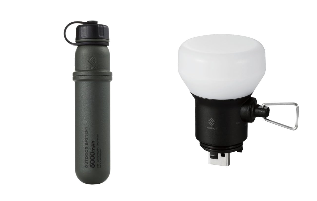 ELECOM NESTOUT 5000mAh Outdoor Battery Power Bank and 300 Lumen LED Lantern Lamp for Camping-1  
ELECOM NESTOUT Portable
