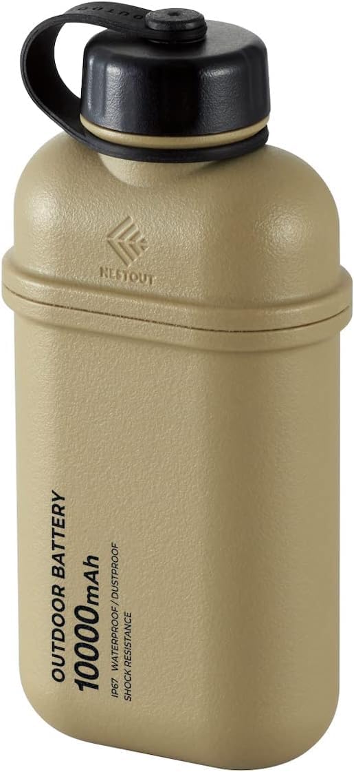 ELECOM NESTOUT Rugged Power Bank for iPhone Hiking Travel Camping 20W USB-C Fast Charging PD Beige 10000mAh
| ELECOM NE