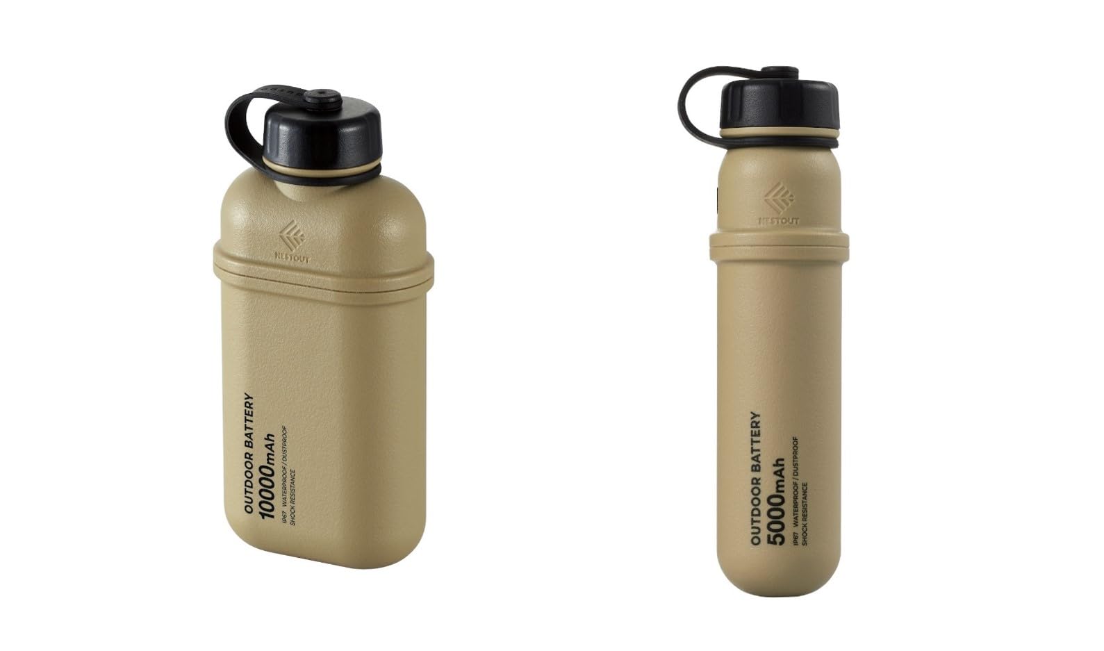 ELECOM NESTOUT 10000mAh 500mAh Outdoor Rugged Power Bank, 20W USB-C Fast Charging PD, Waterproof IP67 Beige  
ELECOM NES
