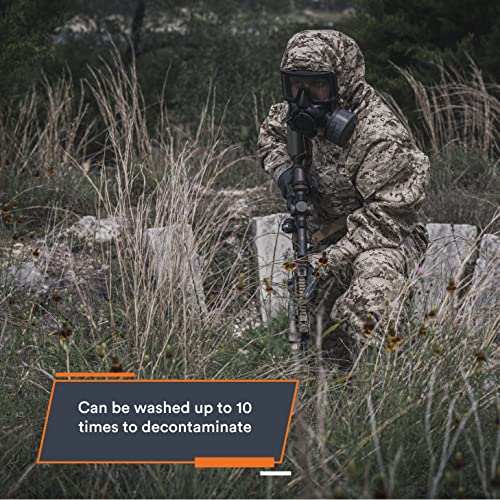 MIRA Safety MOPP-1 CBRN Protective Suit for Chemical Workers | Washable, Semi-permeable, Chemical-Resistant Coverall wit