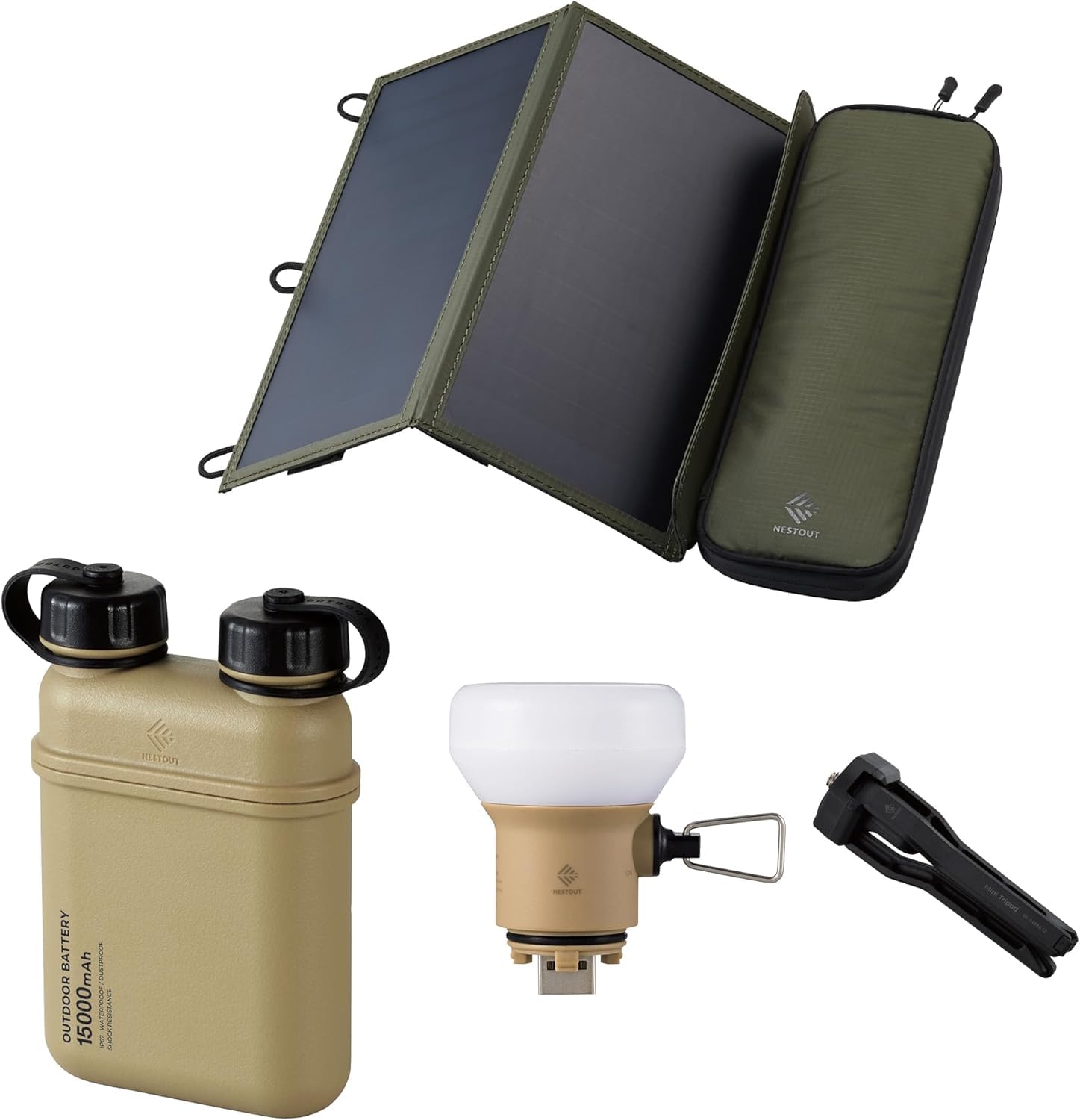 ELECOM NESTOUT 15000mAh Outdoor Power Bank for Camping and Travel
| ELECOM NESTOUT 15000mAh Solar Panel Charger for Eme