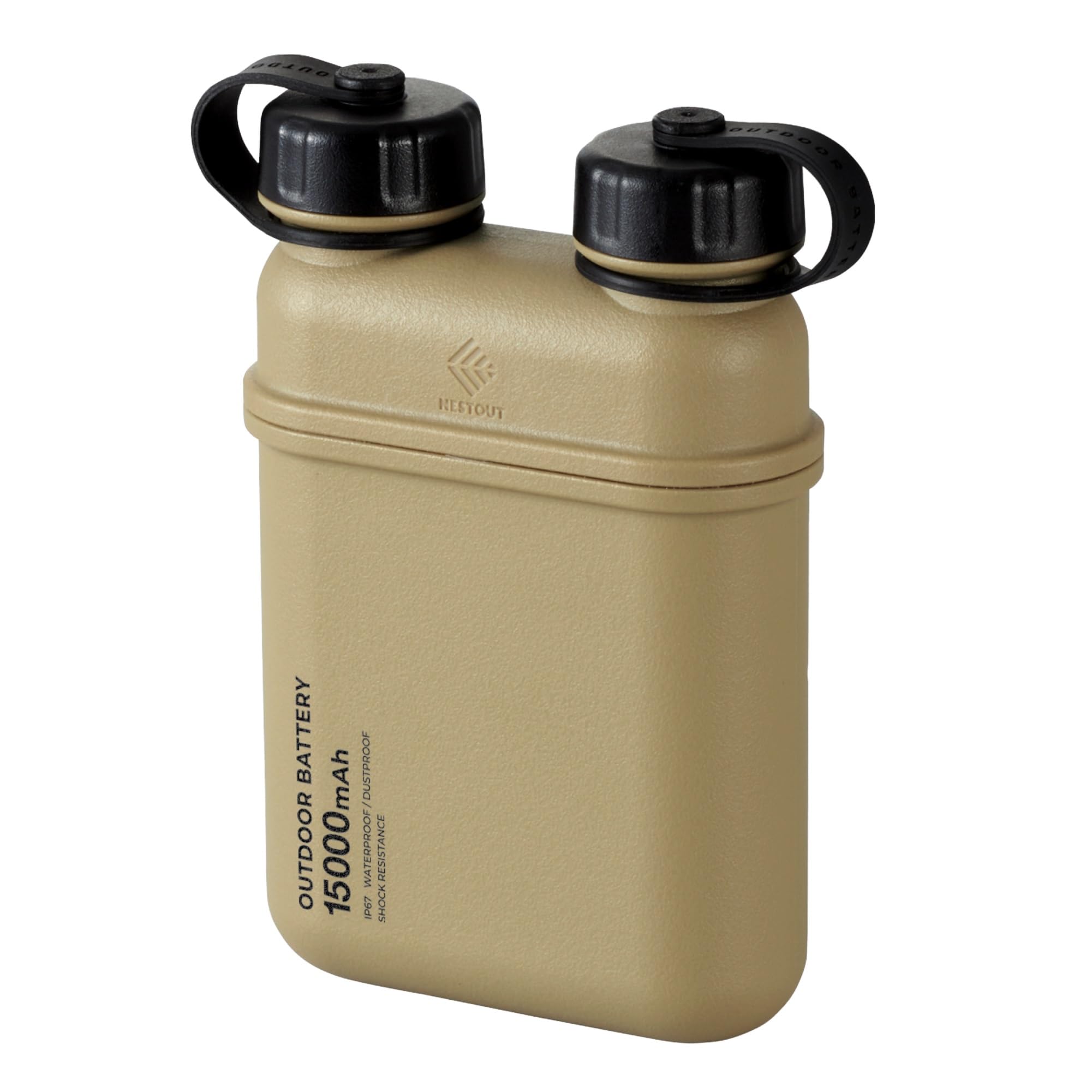  ELECOM NESTOUT Rugged Power Bank 15000mAh for iPhone & Tablet (32W USB-C Fast Charging, Beige, 15000mAh)
| Outdoor Char