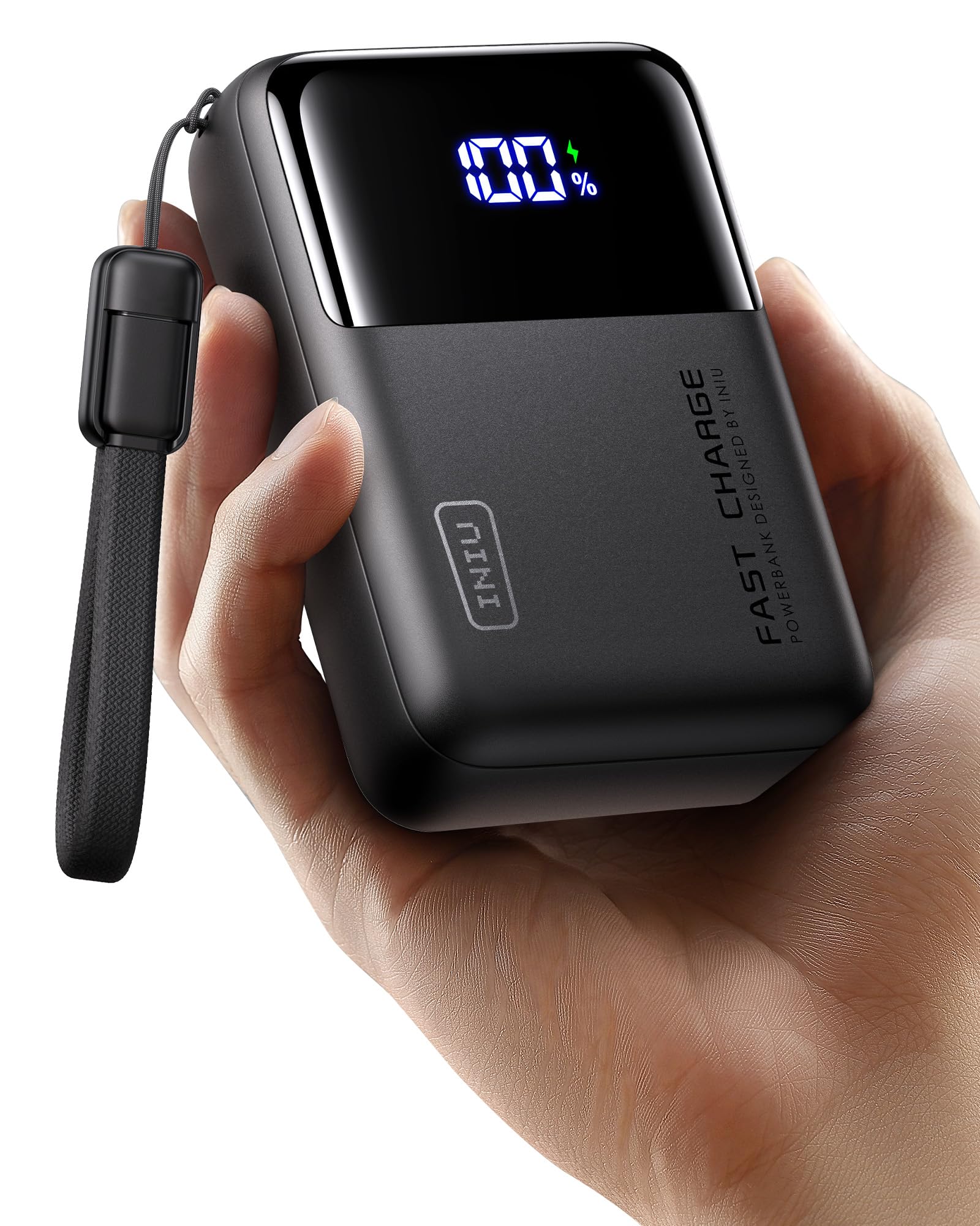 INIU 100W Power Bank for Laptop, 25000mAh High Capacity USB-C Charger, Smart Digital Display for iPhone 16, Samsung, iPa